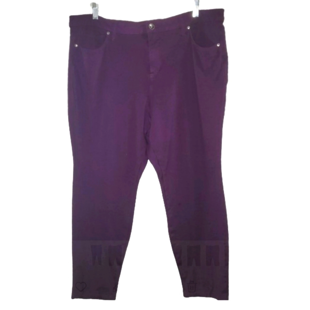 #10 - [Size 20/35W] Nine West ~ Burgundy/Marron Cigarette Fit Skinny Jeans
